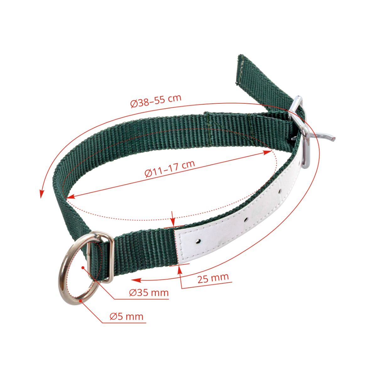 Colier pentru oi, verde, 60 cm