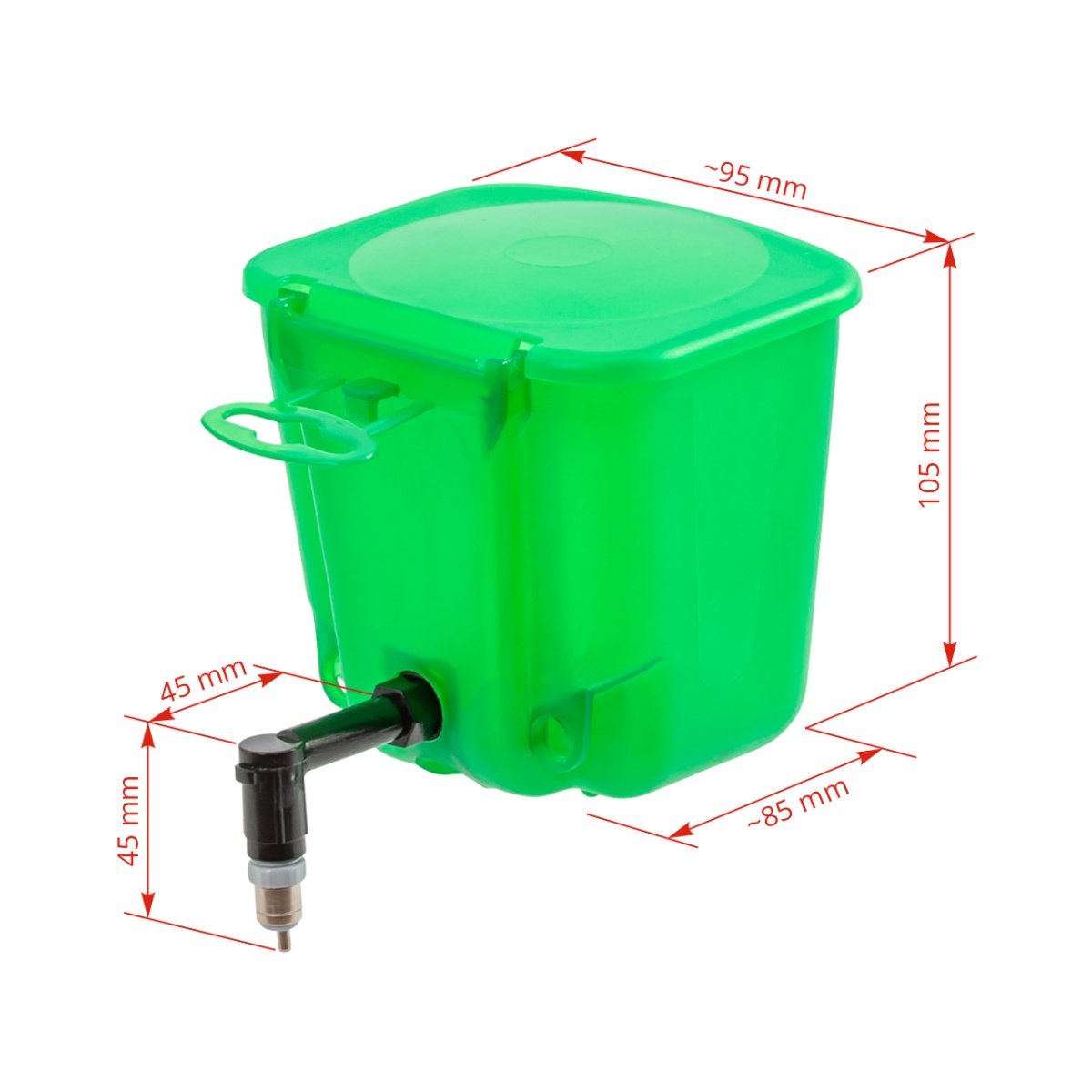 Adăpătoare pentru iepuri, verde, 500 ml