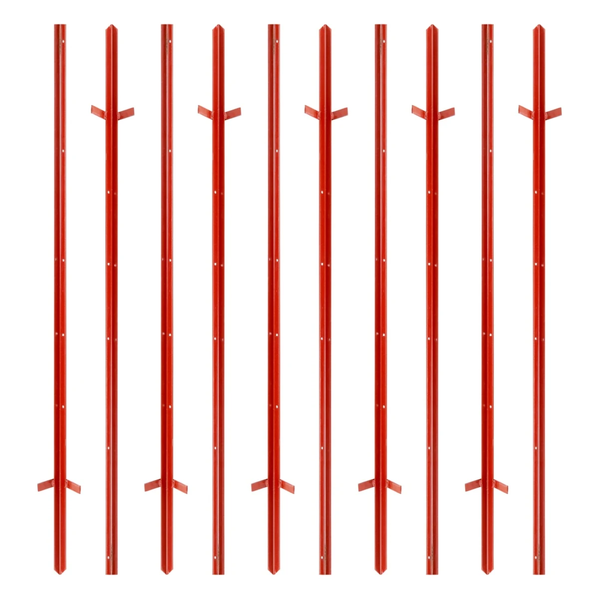 Stâlp din oțel cornier 25 × 25 mm, 150 cm, 10 buc.