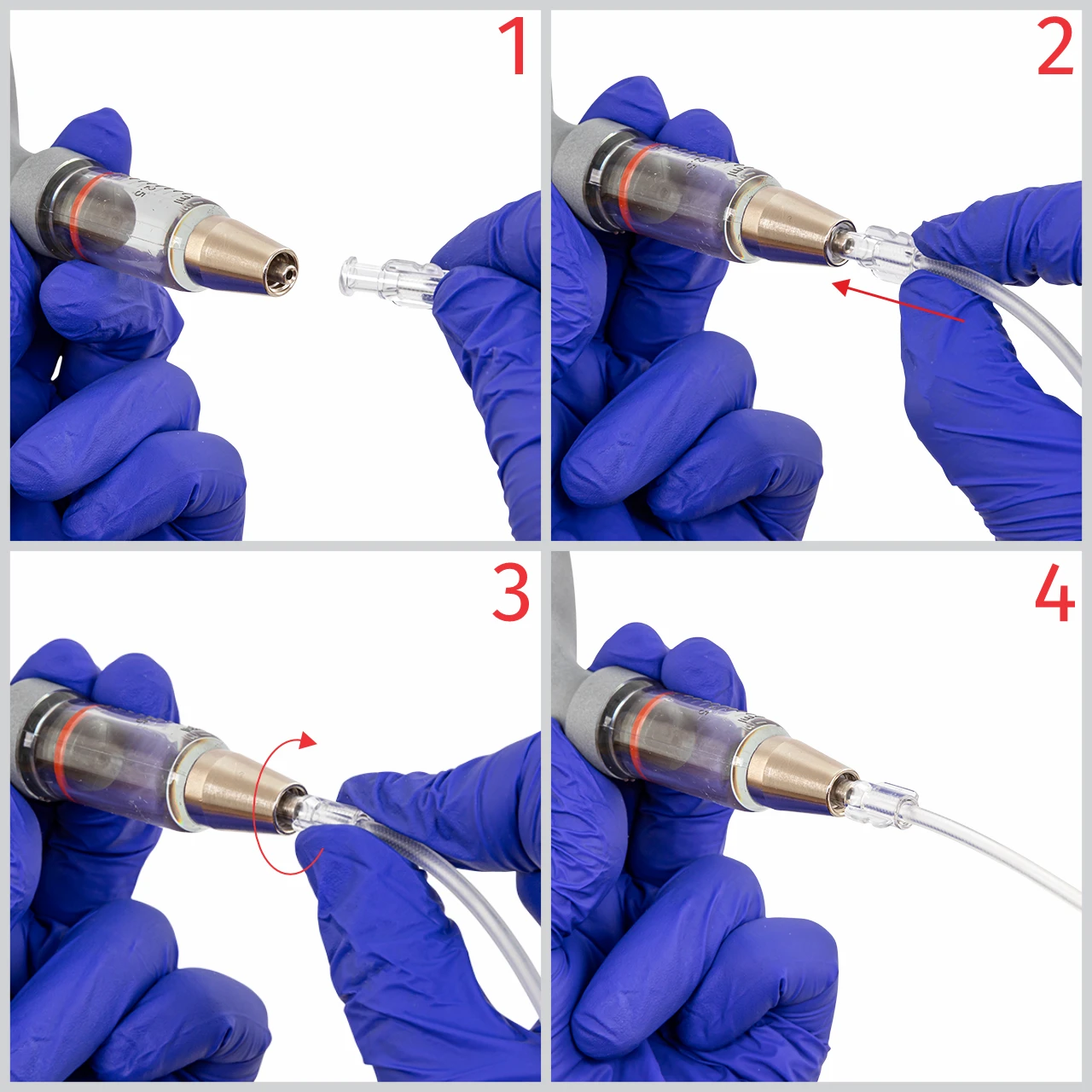 Furtun de injecție HSW, Luer Lock–Luer Lock, 75 cm